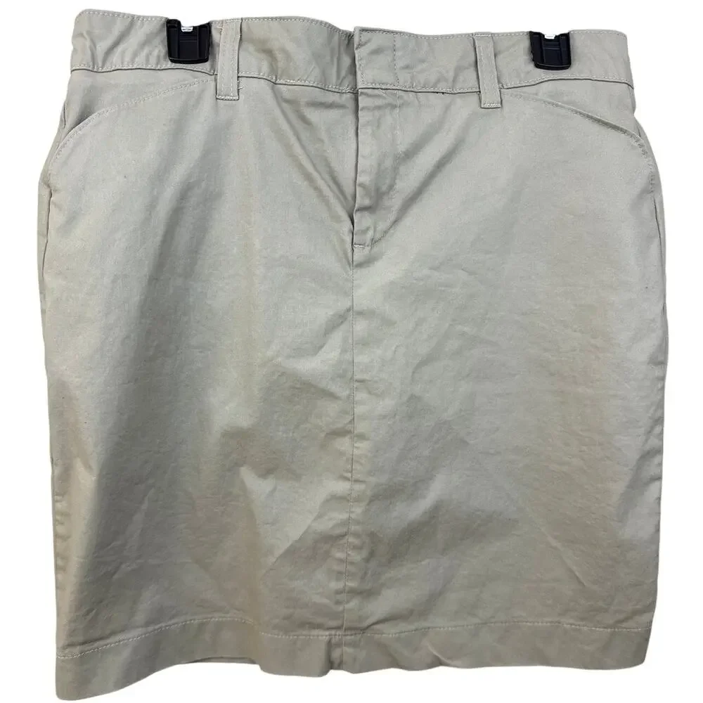 Dickies Womens Khaki Utility Mini Skirt Size 12 Y2K Cargo Workwear NWOT